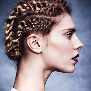 Woman with Tight Braids